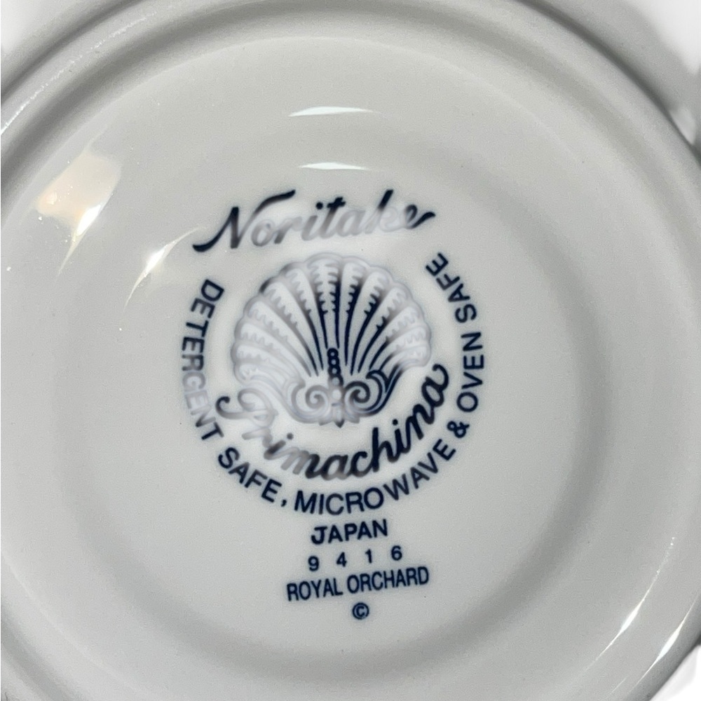 Noritake Primachina Royal Orchard Teacups and Saucers, set of two (5 sets avail) - Picture 3 of 4
